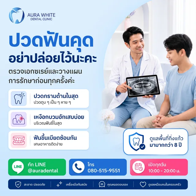 ปวดฟันคุดอย่าปล่อยไว้ — สัญญาณที่ควรพบทันตแพทย์ ผ่าฟันคุดบางพลี